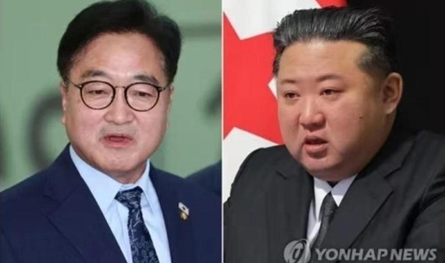 与韩国议长碰面，金正恩只说了一个字